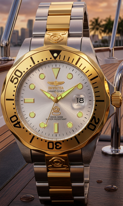 Invicta Men's 47mm Grand Diver Automatic Luminous Markers Bracelet Watch