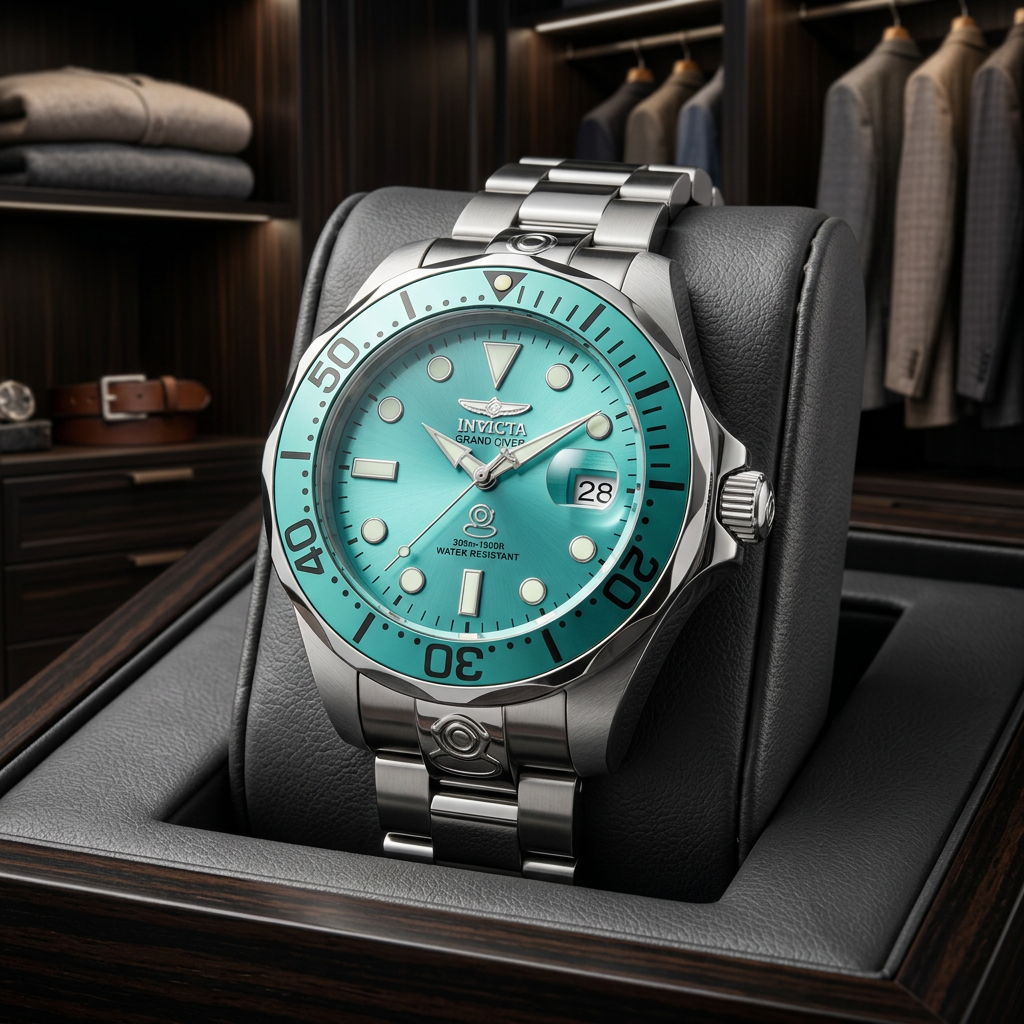 Invicta Men's 47mm Pro Diver Automatic Robin's Egg Blue Bracelet Watch