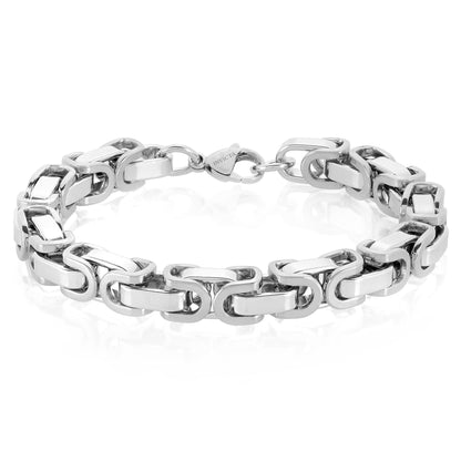 Invicta Men's Stainless Steel 8mm Byzantine Chain Bracelet