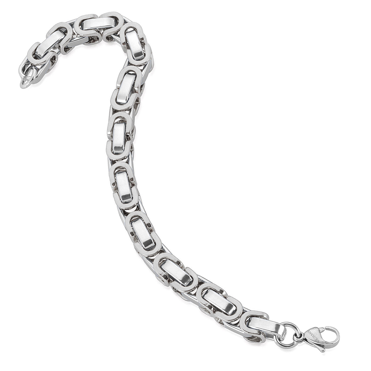 Invicta Men's Stainless Steel 8mm Byzantine Chain Bracelet