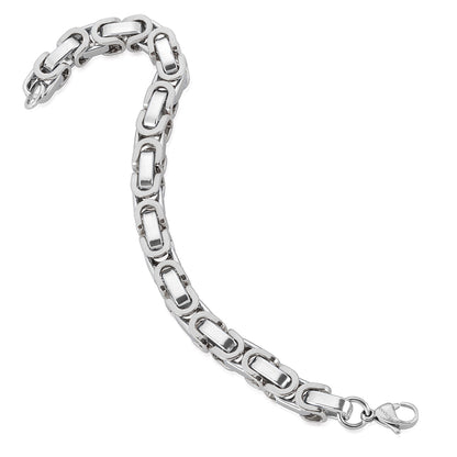 Invicta Men's Stainless Steel 8mm Byzantine Chain Bracelet