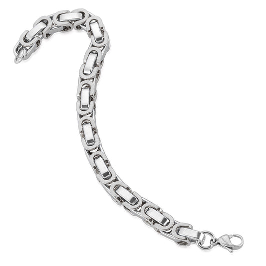 Invicta Men's Stainless Steel 8mm Byzantine Chain Bracelet