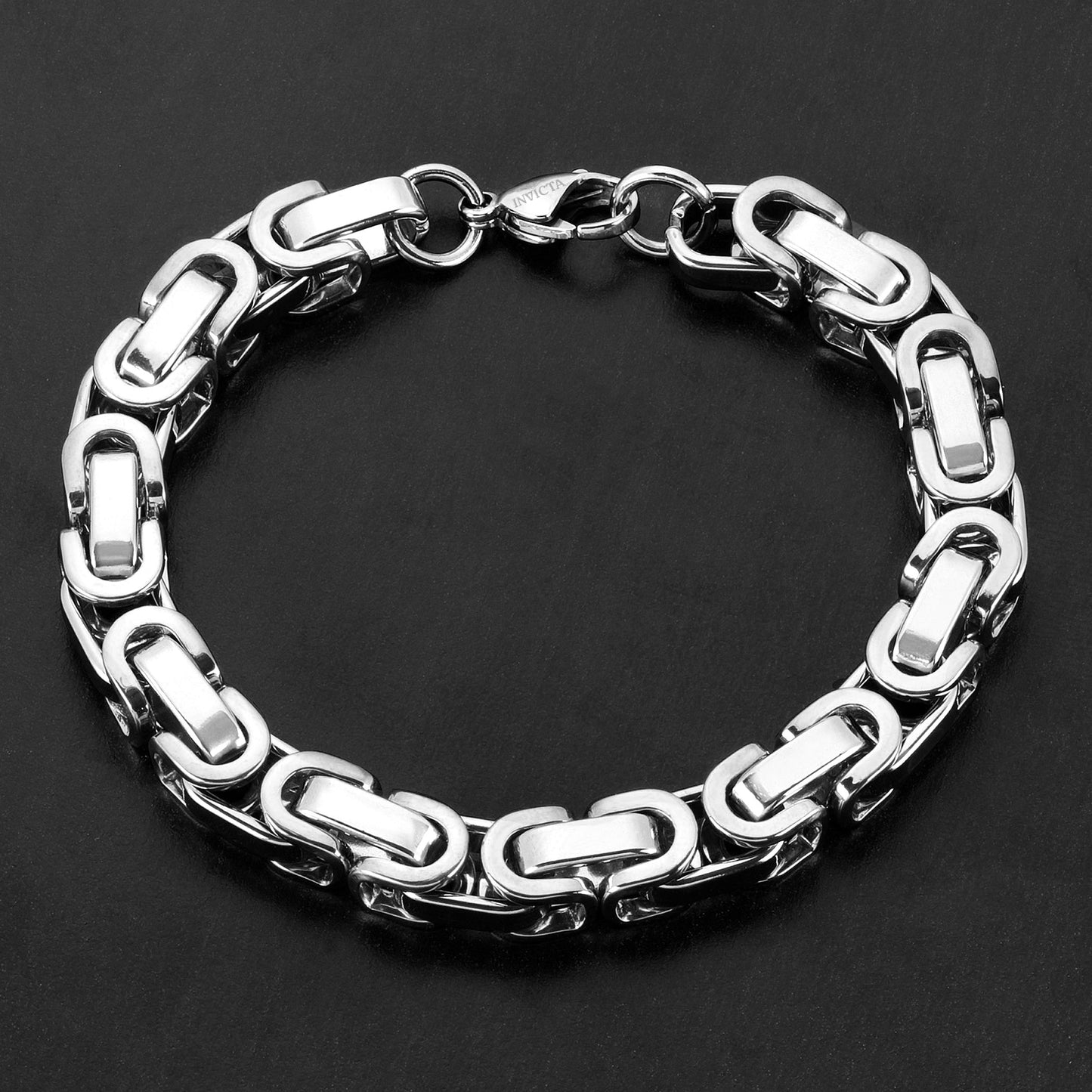 Invicta Men's Stainless Steel 8mm Byzantine Chain Bracelet