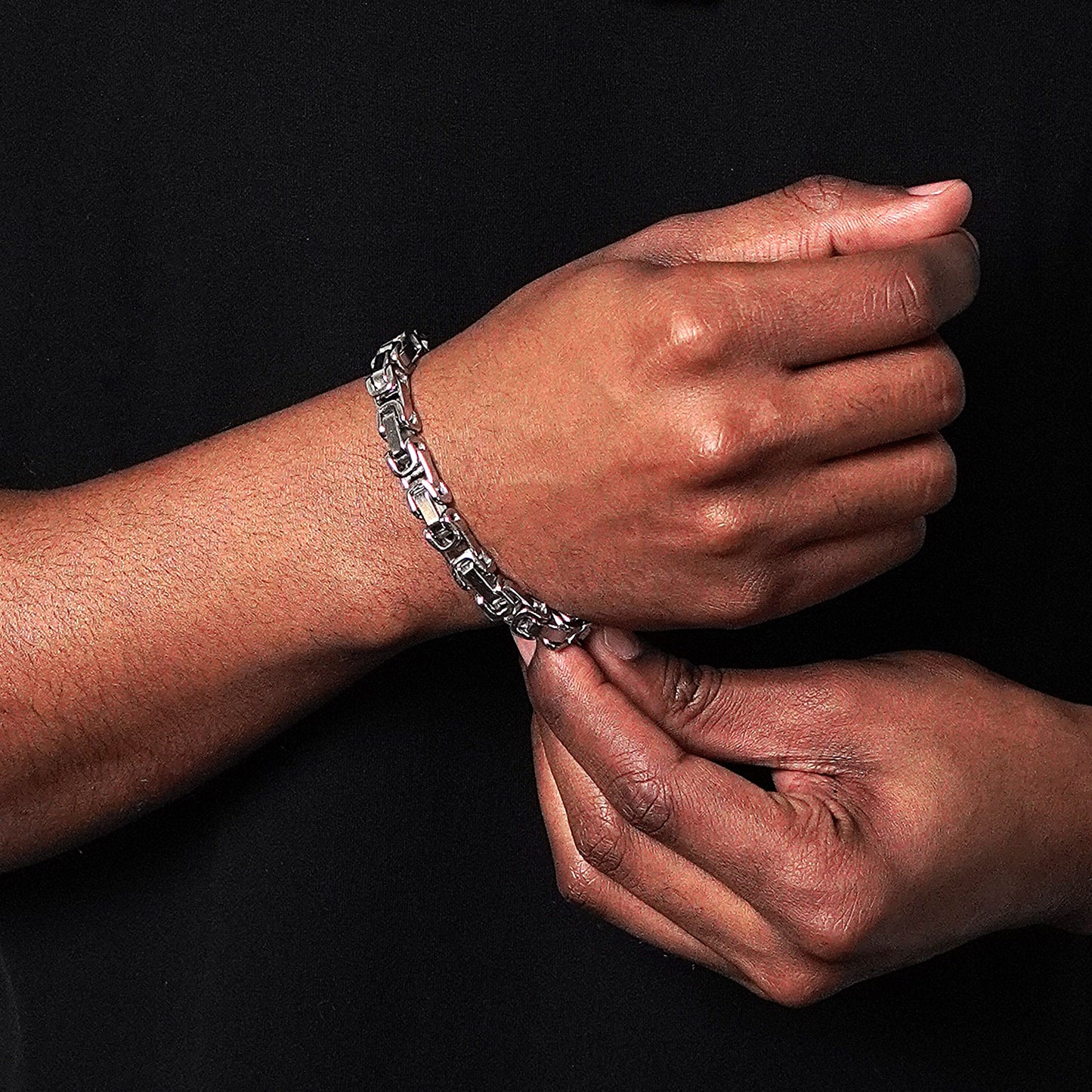 Invicta Men's Stainless Steel 8mm Byzantine Chain Bracelet