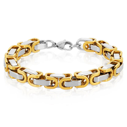 Invicta Men's Stainless Steel 8mm Byzantine Chain Bracelet
