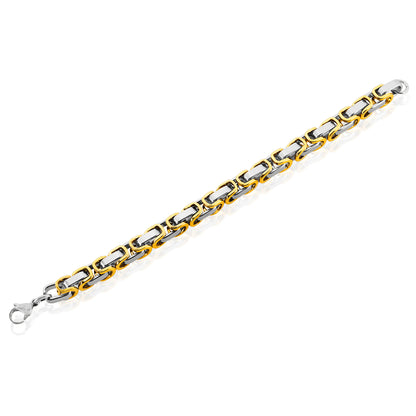 Invicta Men's Stainless Steel 8mm Byzantine Chain Bracelet
