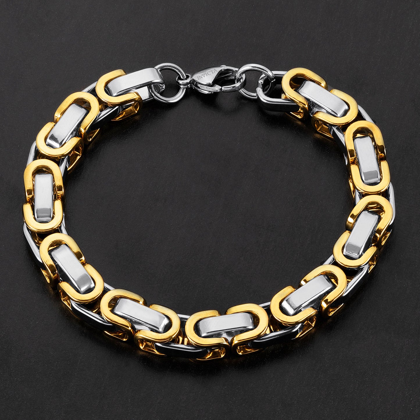 Invicta Men's Stainless Steel 8mm Byzantine Chain Bracelet