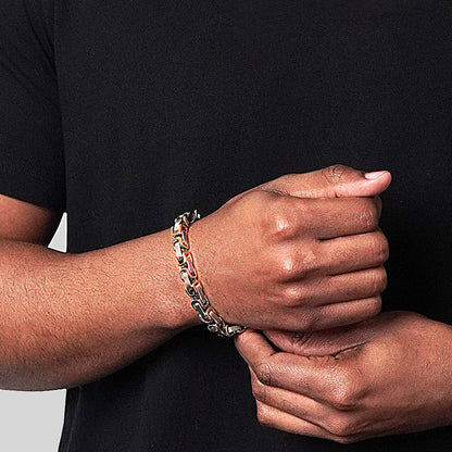 Invicta Men's Stainless Steel 8mm Byzantine Chain Bracelet