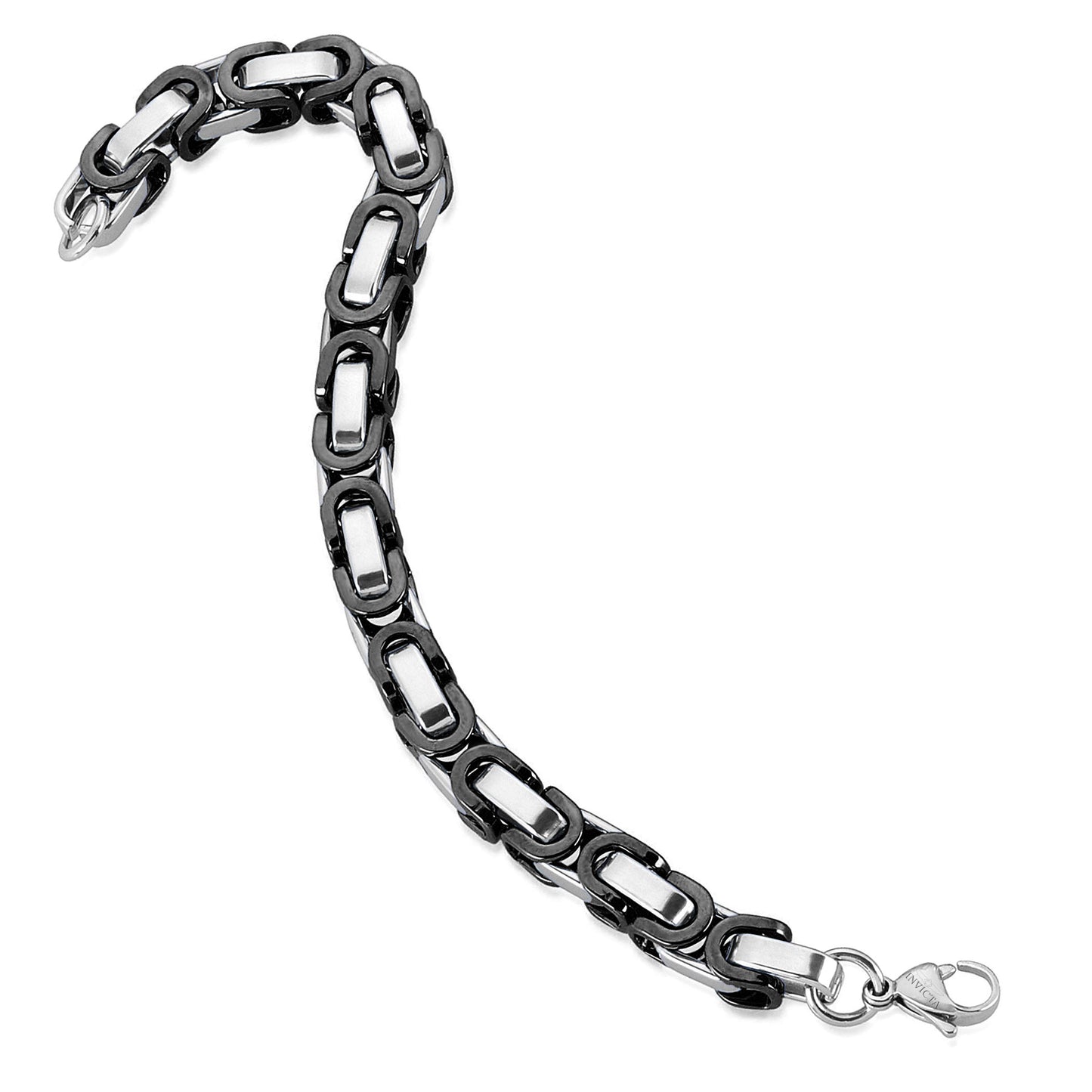 Invicta Men's Stainless Steel 8mm Byzantine Chain Bracelet