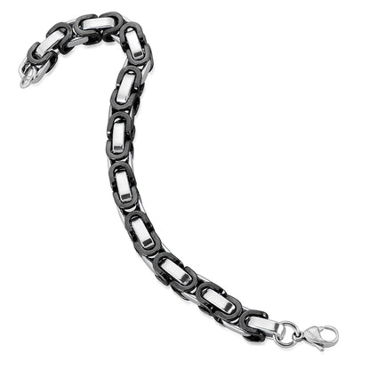 Invicta Men's Stainless Steel 8mm Byzantine Chain Bracelet