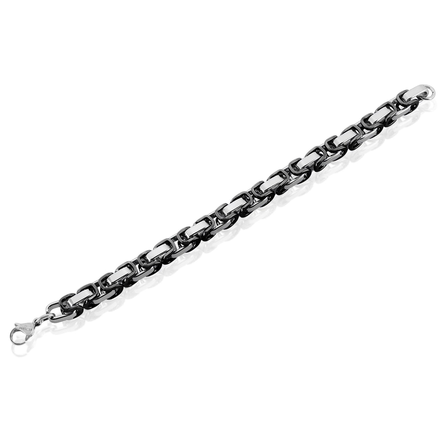 Invicta Men's Stainless Steel 8mm Byzantine Chain Bracelet