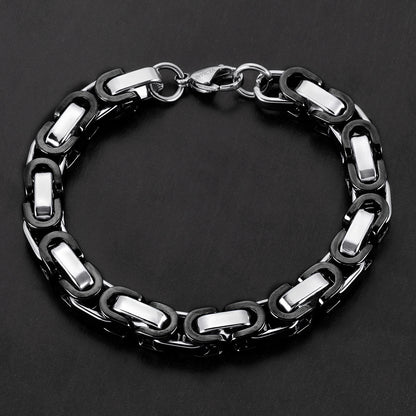 Invicta Men's Stainless Steel 8mm Byzantine Chain Bracelet