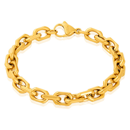 Invicta Men's Stainless Steel 8.5mm Matte Finish Link Bracelet