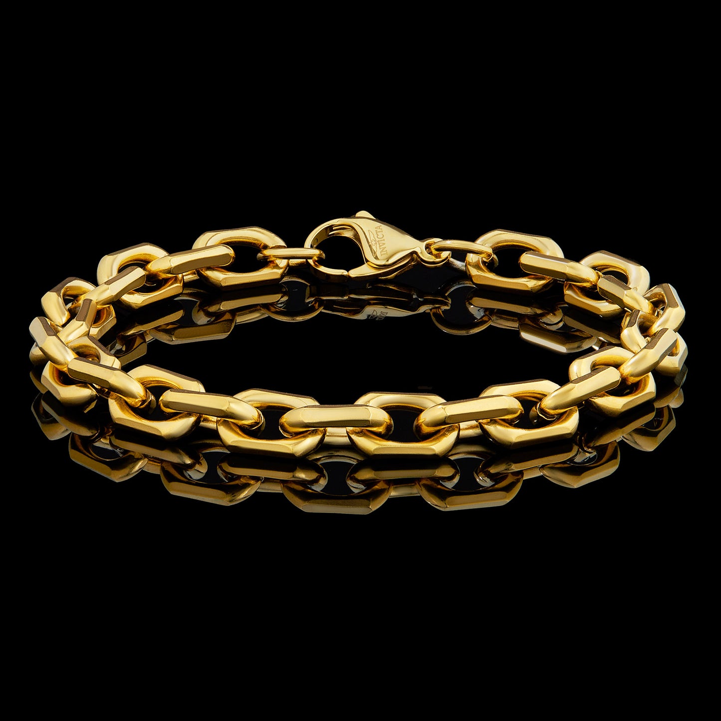 Invicta Men's Stainless Steel 8.5mm Matte Finish Link Bracelet