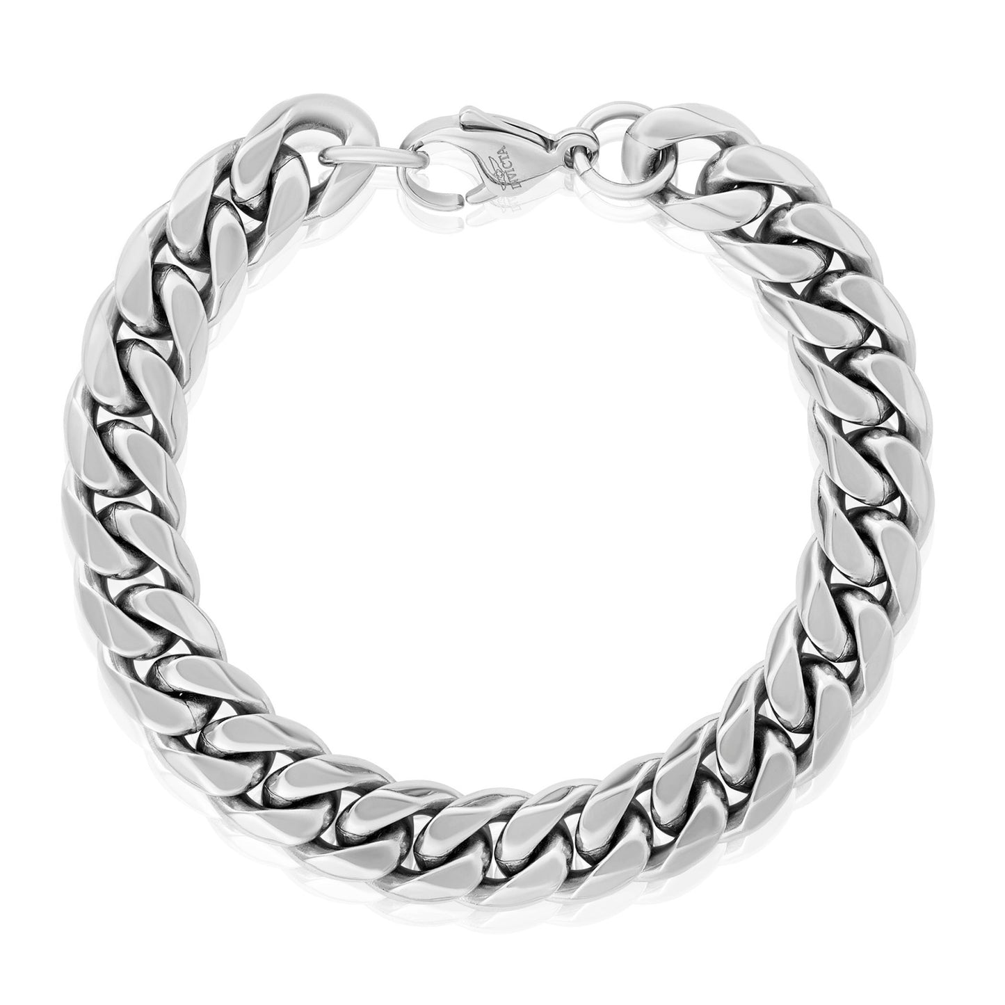 Invicta Men's Stainless Steel 12mm Polished Curb Link Chain Bracelet