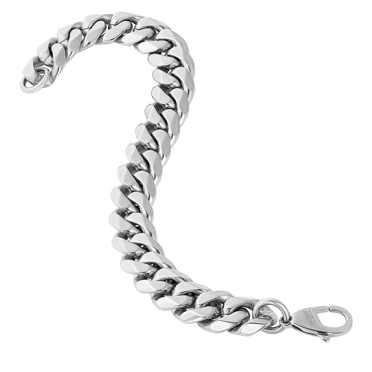 Invicta Men's Stainless Steel 14mm Polished Curb Link Chain Bracelet
