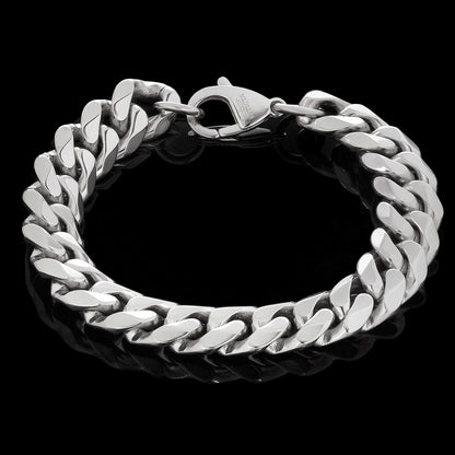 Invicta Men's Stainless Steel 14mm Polished Curb Link Chain Bracelet