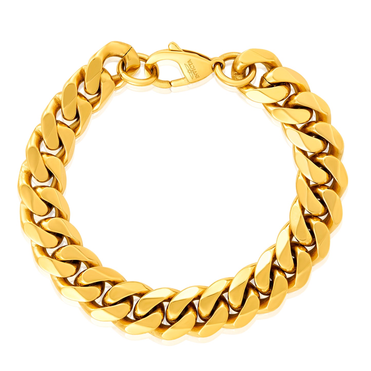 Invicta Men's Stainless Steel 14mm Polished Curb Link Chain Bracelet
