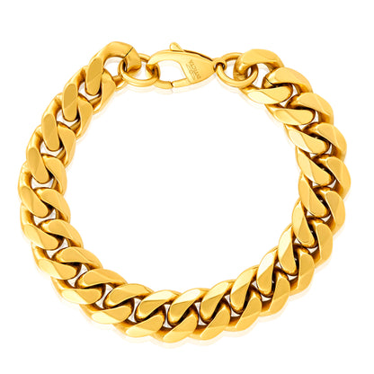 Invicta Men's Stainless Steel 14mm Polished Curb Link Chain Bracelet