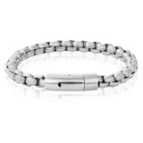 Invicta Men's Stainless Steel 8mm Polished Box Chain Bracelet