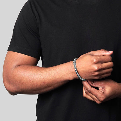 Invicta Men's Stainless Steel 8mm Polished Box Chain Bracelet