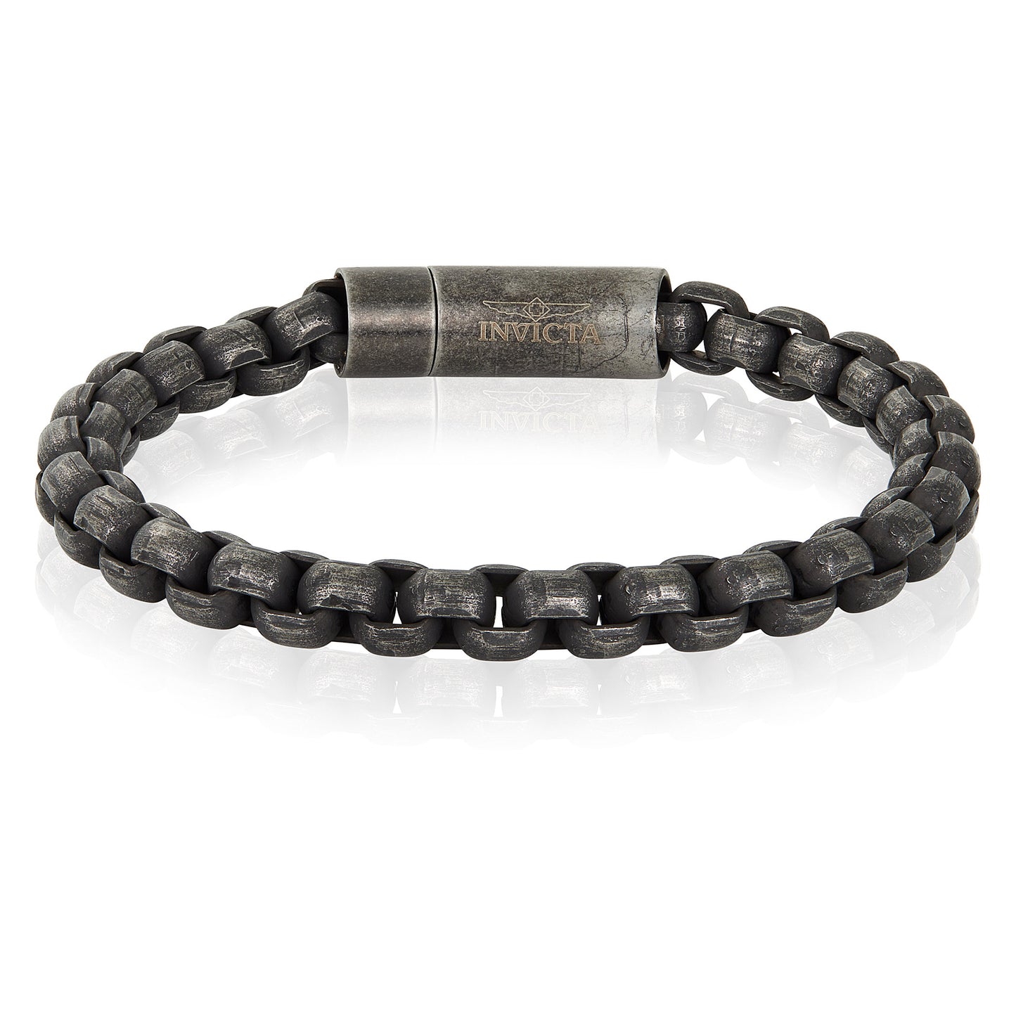 Invicta Men's Stainless Steel 8mm Polished Box Chain Bracelet