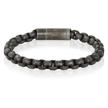 Invicta Men's Stainless Steel 8mm Polished Box Chain Bracelet