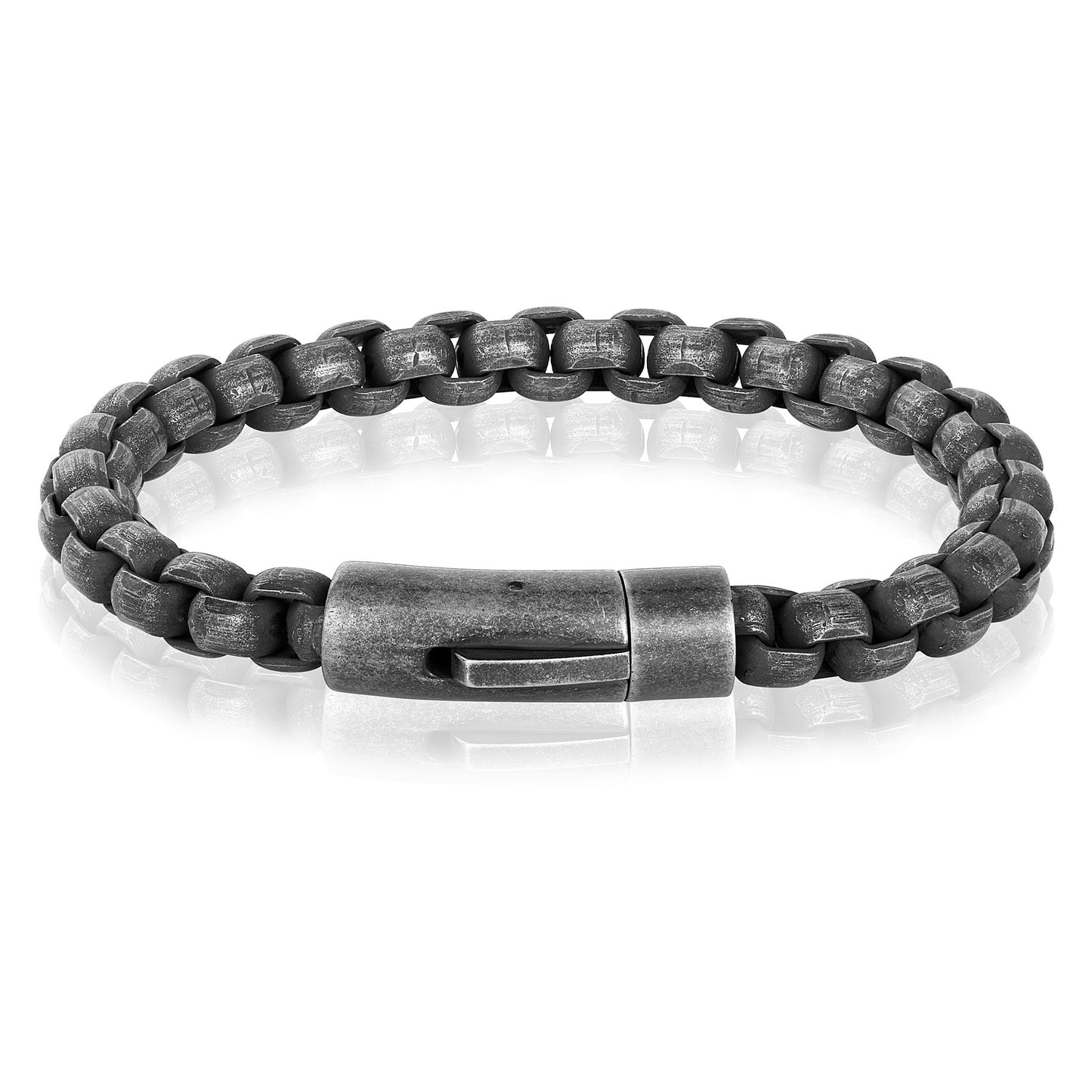 Invicta Men's Stainless Steel 8mm Polished Box Chain Bracelet