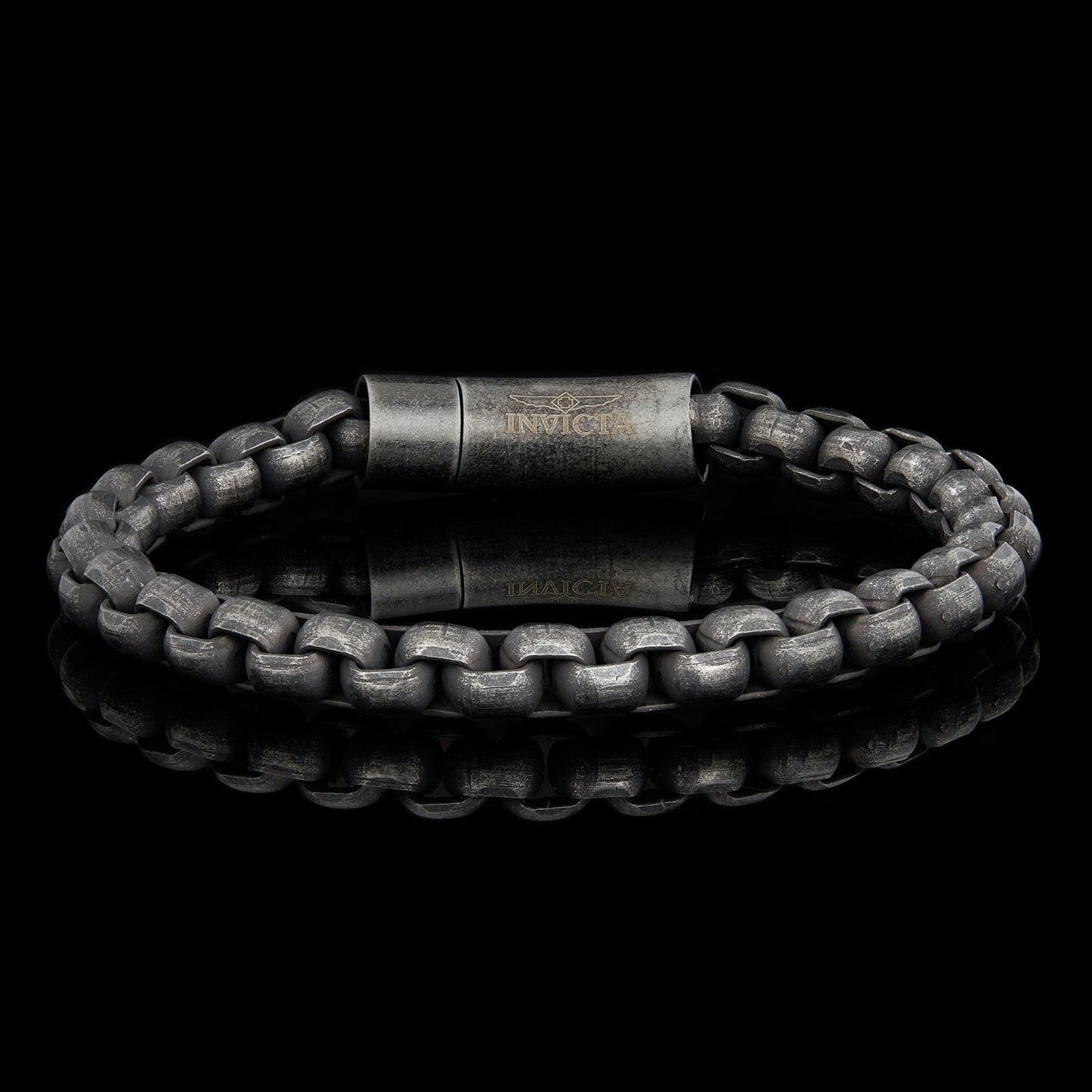 Invicta Men's Stainless Steel 8mm Polished Box Chain Bracelet