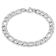 Invicta Men's Stainless Steel 8mm Figaro Chain Bracelet