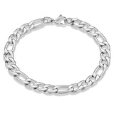 Invicta Men's Stainless Steel 8mm Figaro Chain Bracelet