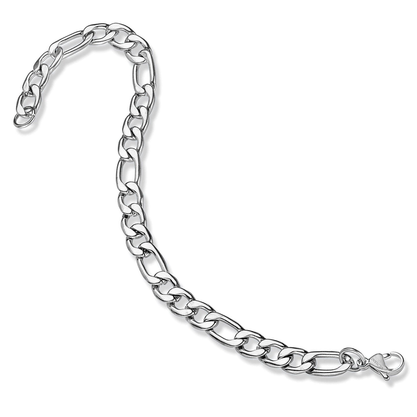 Invicta Men's Stainless Steel 8mm Figaro Chain Bracelet