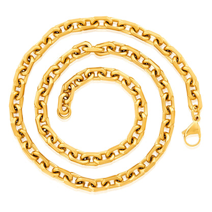 Invicta Men's Stainless Steel Chain Necklace & Hematite Bracelet Set