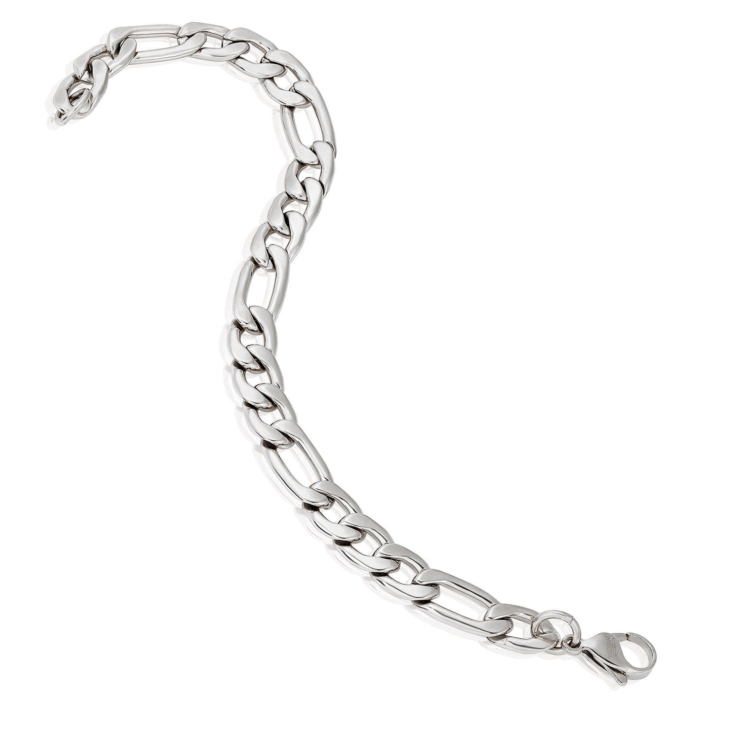 Invicta Men's Stainless Steel 9mm Figaro Chain Bracelet
