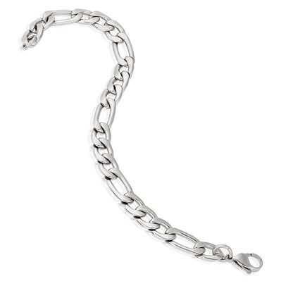 Invicta Men's Stainless Steel 9mm Figaro Chain Bracelet