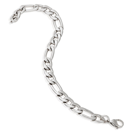 Invicta Men's Stainless Steel 9mm Figaro Chain Bracelet