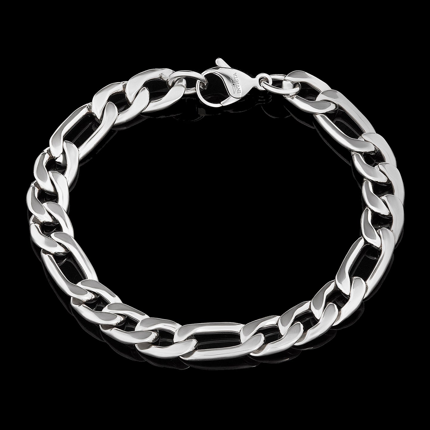 Invicta Men's Stainless Steel 9mm Figaro Chain Bracelet