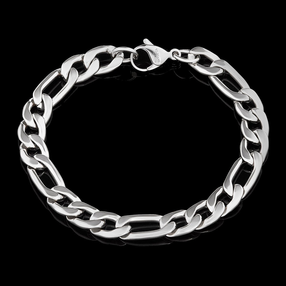 Invicta Men's Stainless Steel 9mm Figaro Chain Bracelet