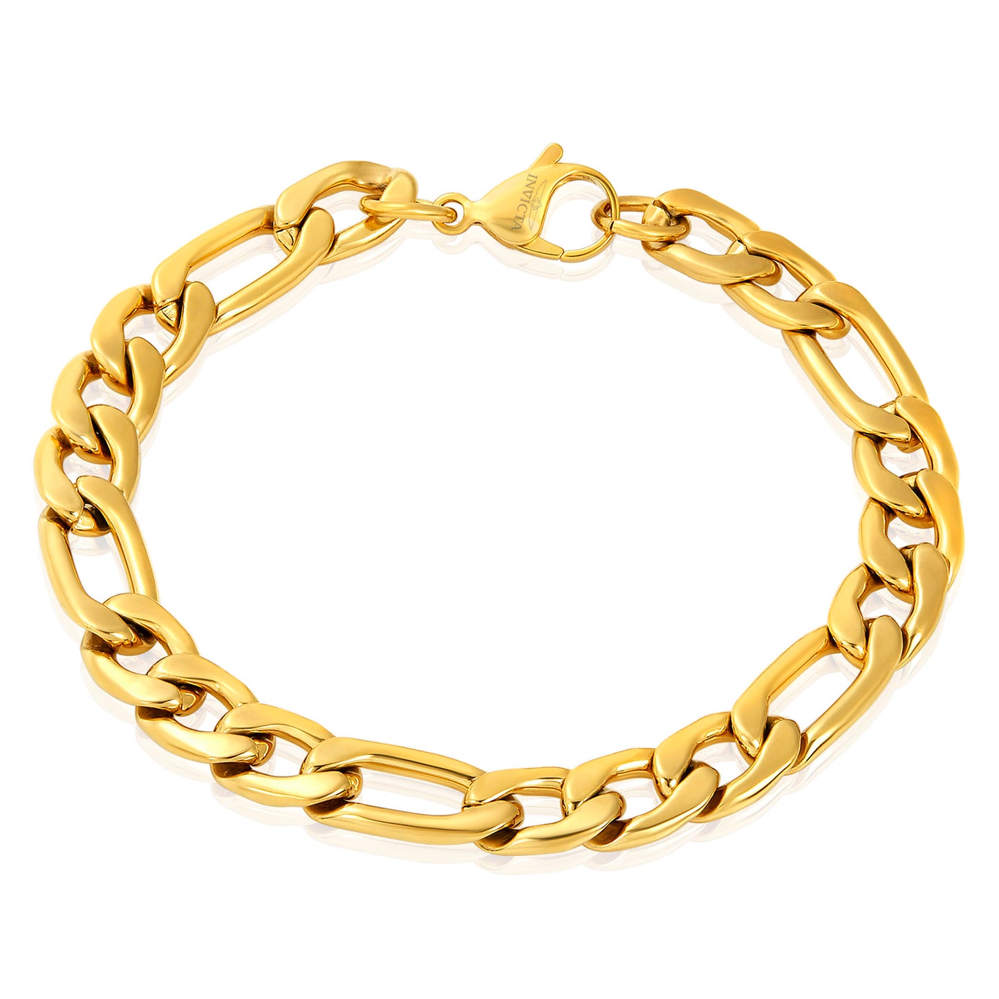 Invicta Men's Stainless Steel 9mm Figaro Chain Bracelet
