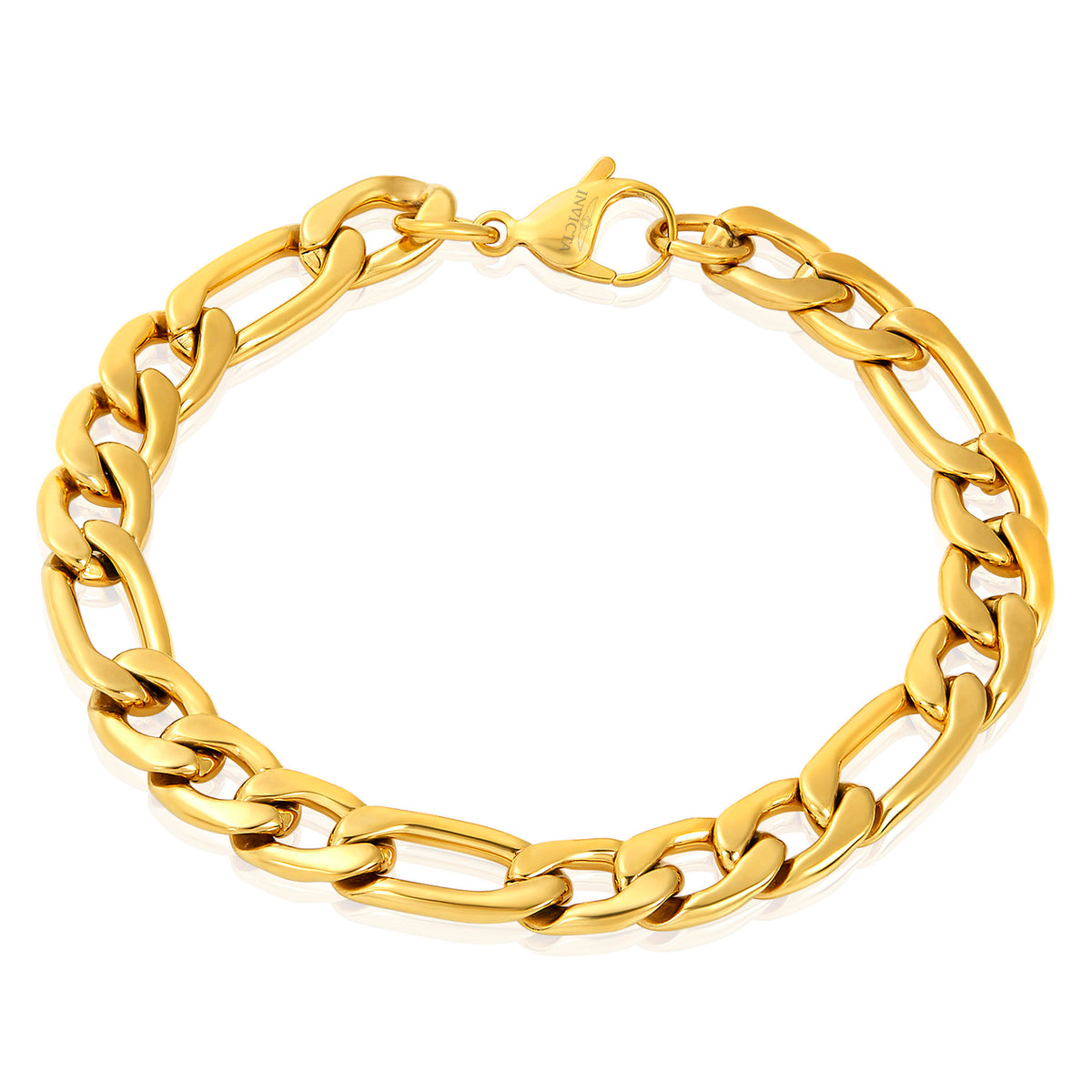 Invicta Men's Stainless Steel 9mm Figaro Chain Bracelet