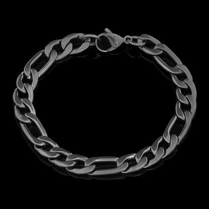 Invicta Men's Stainless Steel 9mm Figaro Chain Bracelet