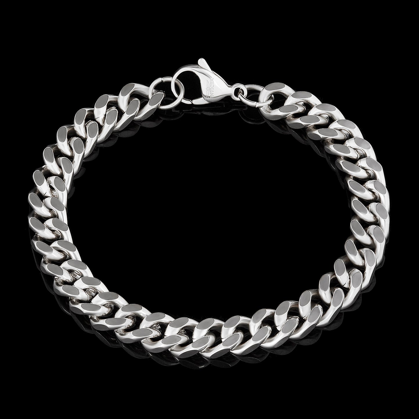 Invicta Men's Stainless Steel 8.5mm Curb Link Chain Bracelet