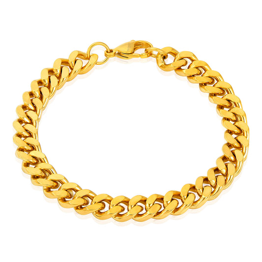 Invicta Men's Stainless Steel 8.5mm Curb Link Chain Bracelet