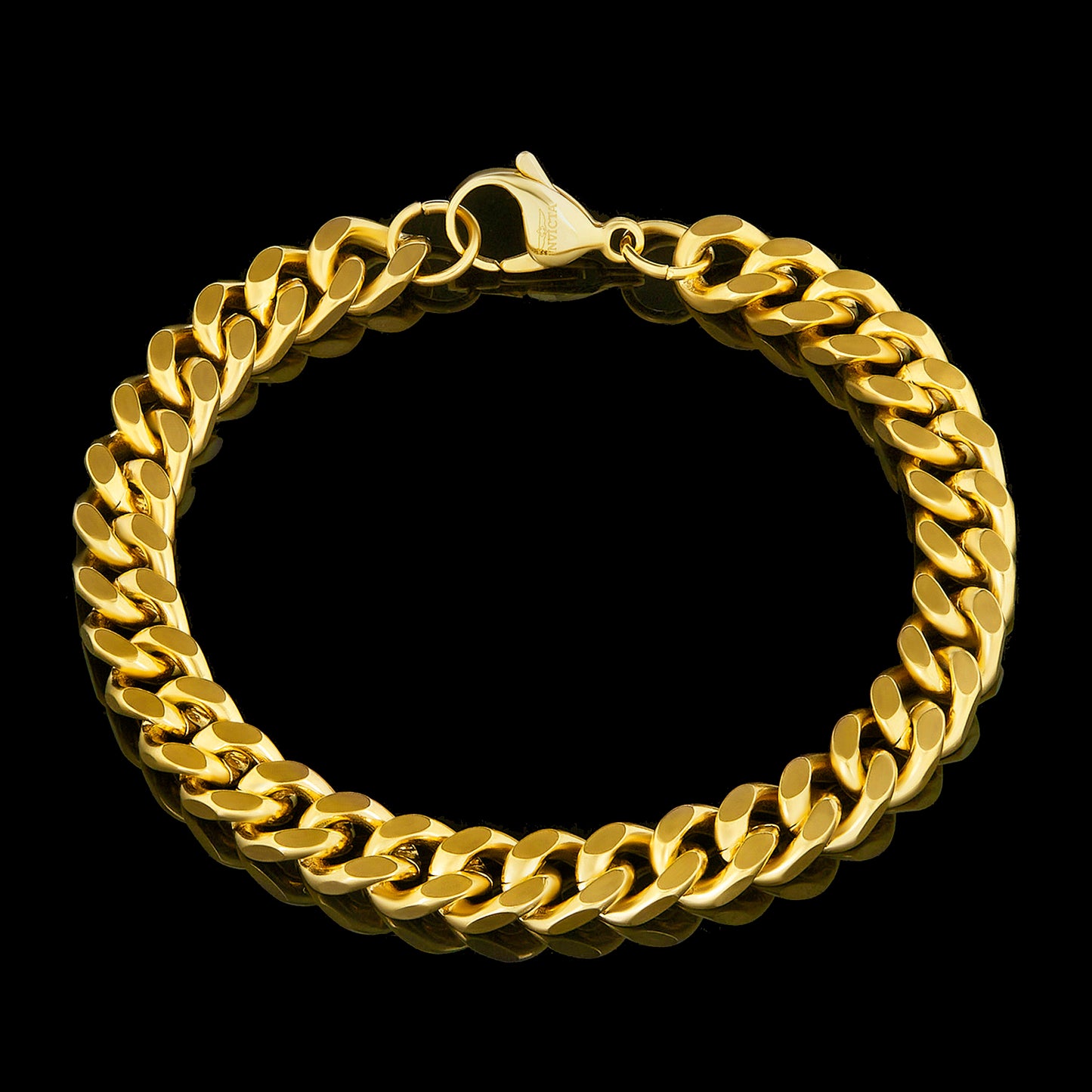 Invicta Men's Stainless Steel 8.5mm Curb Link Chain Bracelet