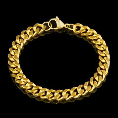 Invicta Men's Stainless Steel 8.5mm Curb Link Chain Bracelet