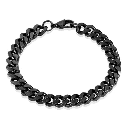 Invicta Men's Stainless Steel 8.5mm Curb Link Chain Bracelet