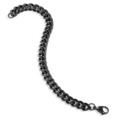 Invicta Men's Stainless Steel 8.5mm Curb Link Chain Bracelet