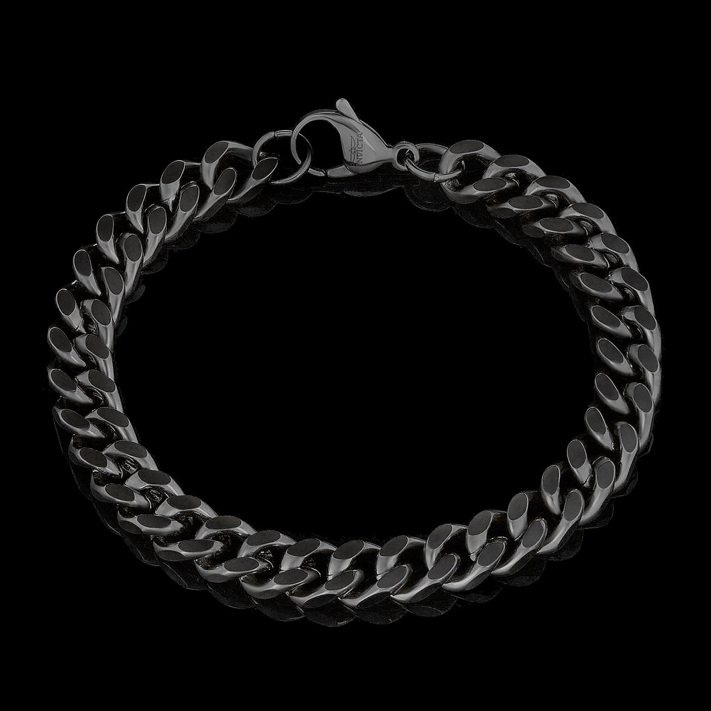 Invicta Men's Stainless Steel 8.5mm Curb Link Chain Bracelet