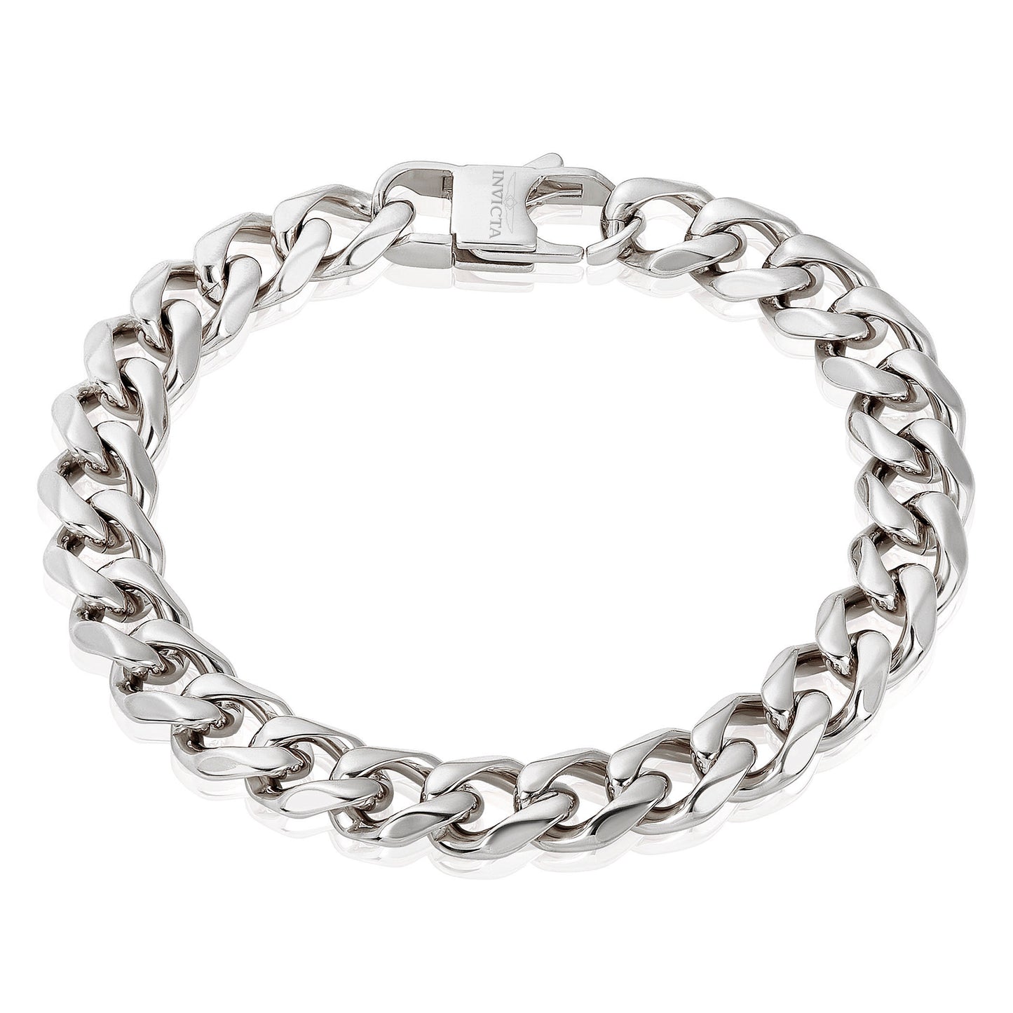 Invicta Men's Stainless Steel 11mm Curb Link Chain Bracelet