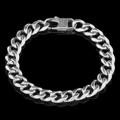 Invicta Men's Stainless Steel 11mm Curb Link Chain Bracelet